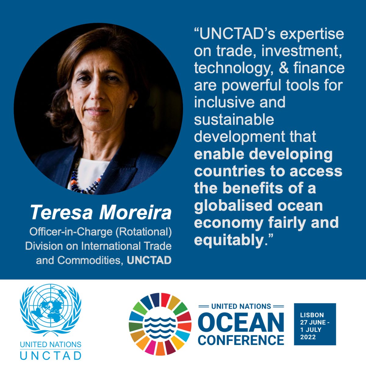 UNCTAD_OceanEco's tweet photo. Teresa Moreira on @CITES+@UNCTAD partnerships that contribute to the protection of marine biodiversity whilst promoting livelihoods &amp; #sustainable trade of  species: the #BlueBioTrade project &amp; @AsycudaProgram eCITES Base Solution. #StrongerTogether🤝 #SaveOurOcean #UNOC2022 https://t.co/JYTqV62i1u