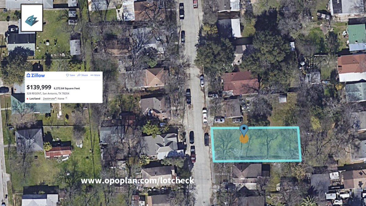 Opoplan_'s tweet photo. Our free and unlimited Lot Check service means that we can tell you what size house will fit on a given lot. Check out this awesome @Zillow listing in San Antonio, TX: https://t.co/GBLERPmHDb #opoplan #virtualarchitect #zillow #vacantlot #dreamhome #site #land #residential https://t.co/oItiicBmsj