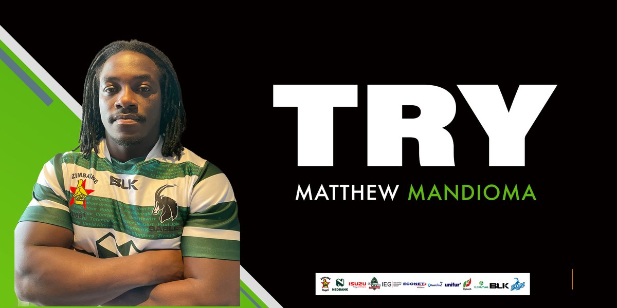 Try Time!!!! Zimbawe Sables 38- 11 Matthew Mandioma closes the game with his try and helps Sables guarantee a spot in the next round of the Rugby World Cup Qualifiers #ZimRugby #RWCQualifiers