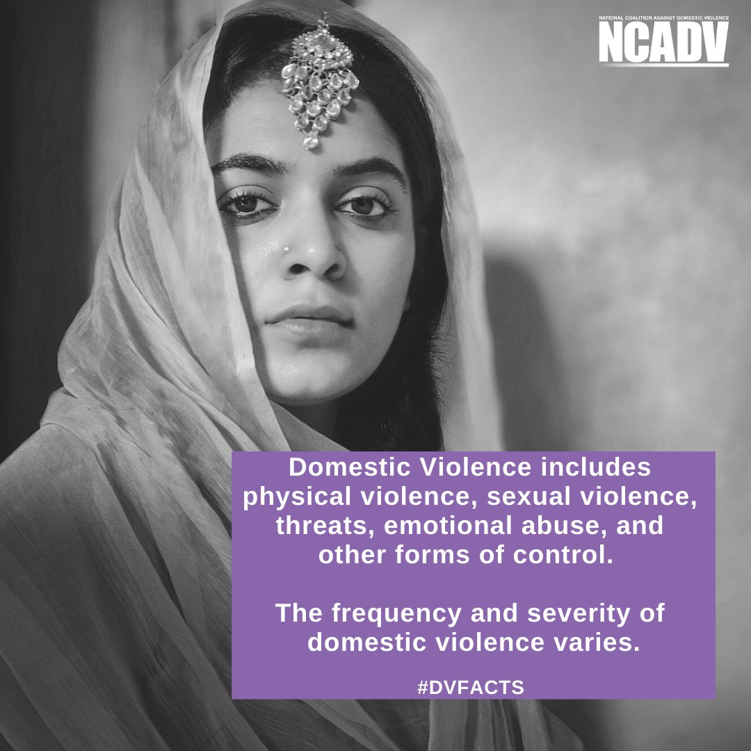 Domestic violence can include ...
⚠️ Physical violence
⚠️ Sexual violence
⚠️ Threats
⚠️ Emotional abuse
⚠️ Other forms of control (e.g. financial)
#DV101 #DVFacts