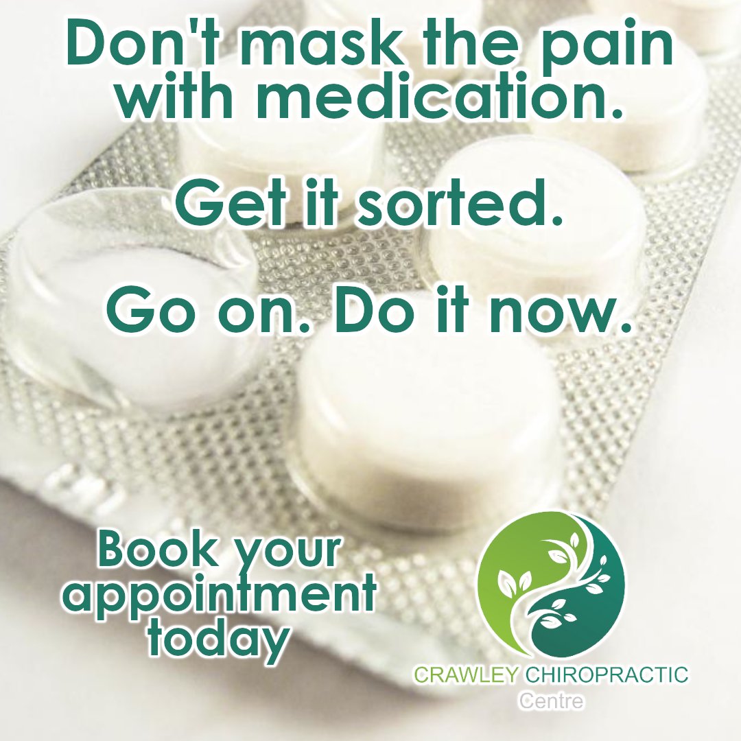 Masking pain with pills?

Get rid of the meds, get to the problem of the pain and get it sorted....

Book now with us at chiropractorcrawley.com

#chiropracticcare #chiropractic #chiropracticadjustment #chiropractors