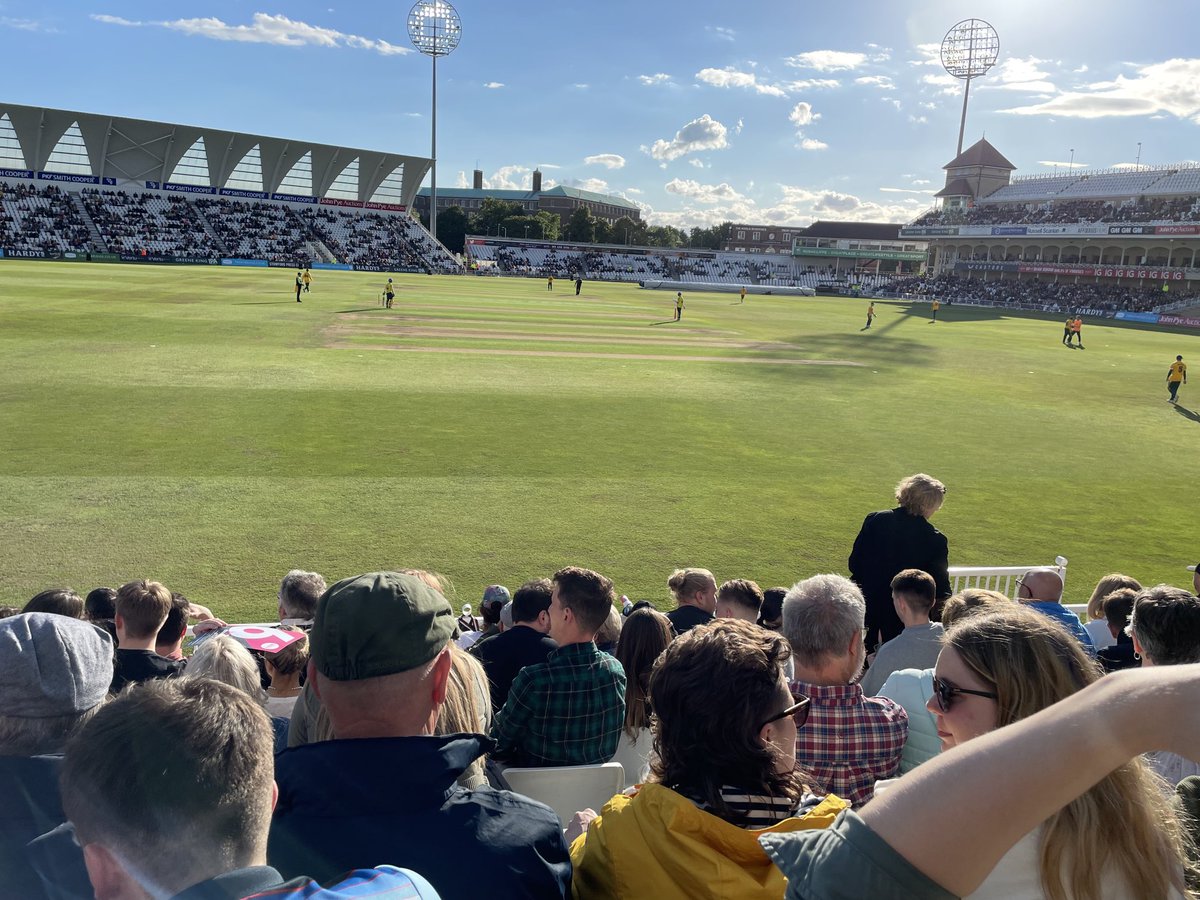 Office evening out ⁦<a href="/NottsCricket/">Notts Cricket</a>⁩ and the Sun is  finally shining.