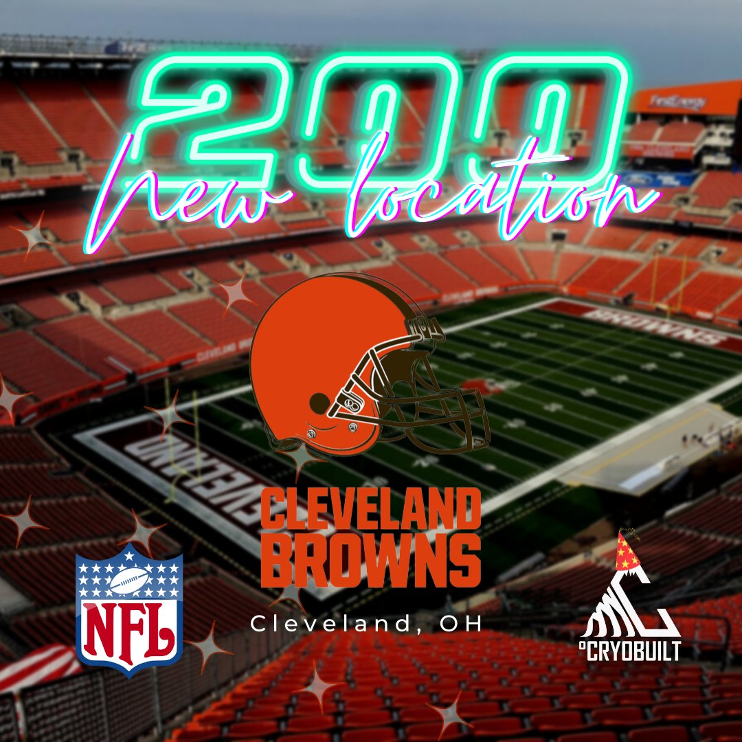 We're proud to announce we are installing our 200th chamber in the Cleveland @Browns in Cleveland, OH. Another Milestone Achieved! 🎉 🍾 Thank you to all of our customers, friends, and family, for choosing to be a part of our family. #cryobuilt #cryotherapy #WBC #everestcryo