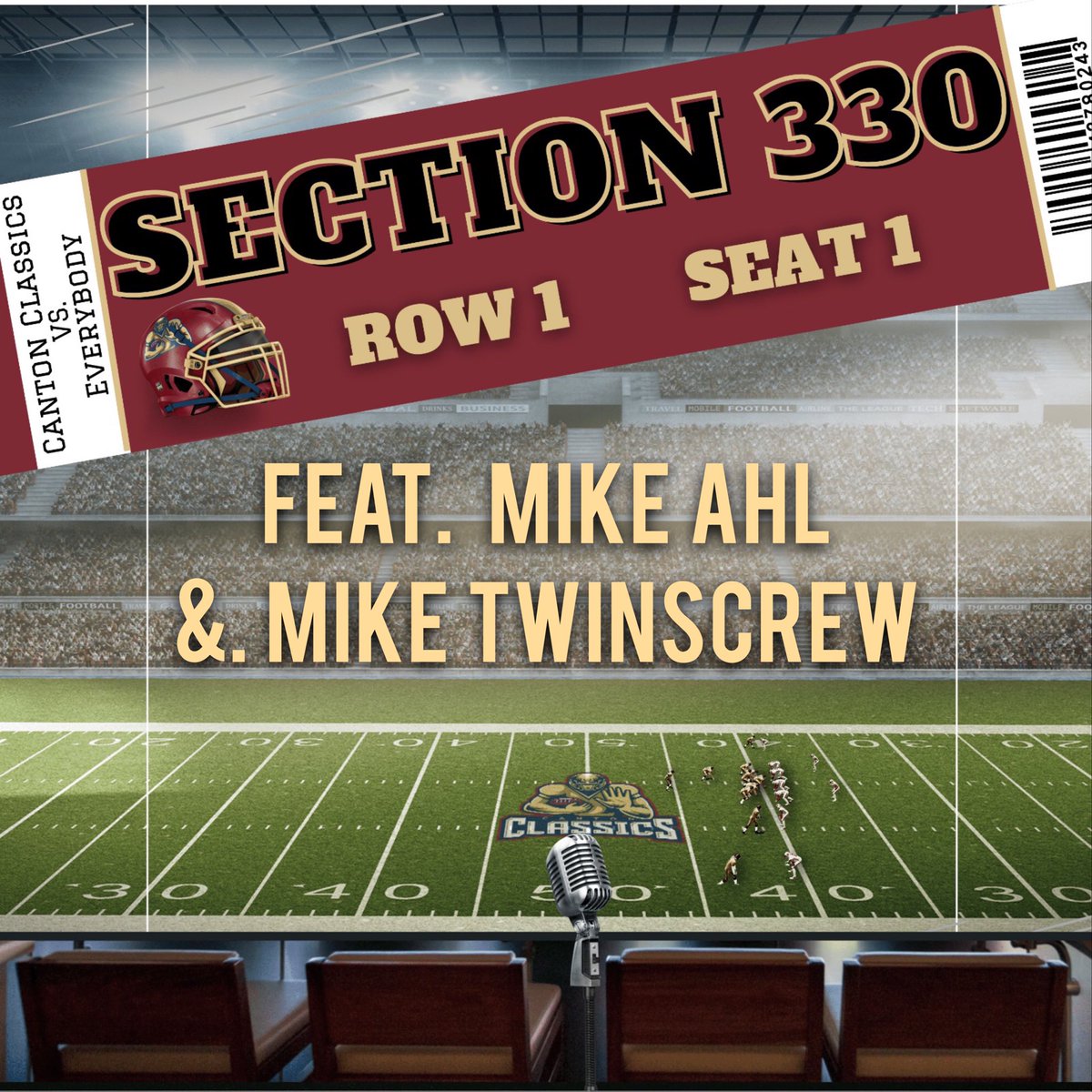 CantonClassics's tweet photo. Episode 3 of the pod is out in preparation of today’s preseason game against Louisiana. We sit down with Mike &amp; Mike to discuss the process of building a team and what to expect in season 19! Link in bio. #section330 #cantonohio #weCAN #FTLOFootball https://t.co/DLYdRoxQct