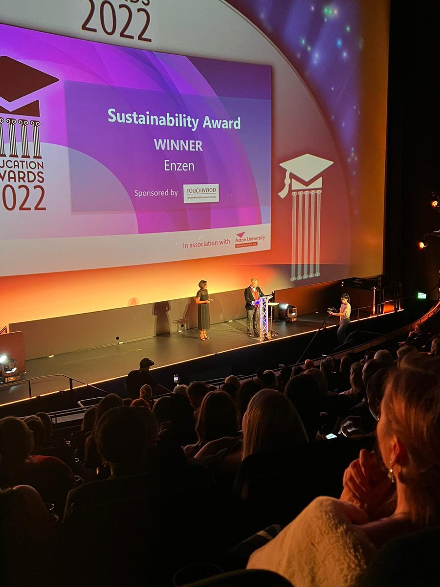 Proud to represent @TouchwoodTweets and award <a href="/enzen_uk/">Enzen UK</a> the Sustainability award 2022 #EA2022 #GBCC #solihullchamber #education #Sustainability