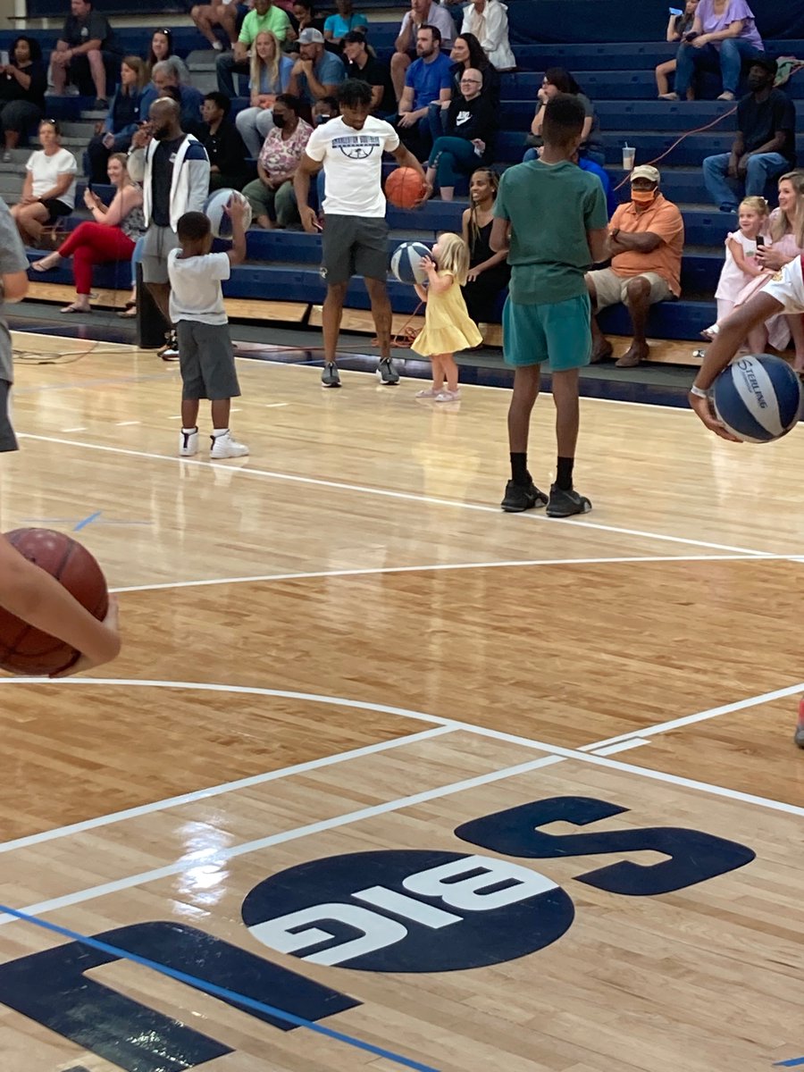 Ruth showed up for the dribbling show/awards ceremony and jumped right in!!!