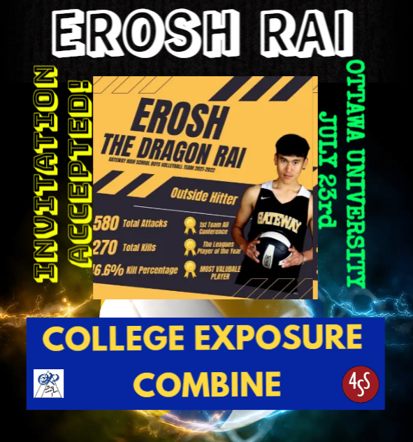 4 State Sports (@4statesports1) on Twitter photo We are excited to announce that Erosh Rai, a '23 OH from <a href="/ghsolympians/">Gateway Athletics</a> has accepted our invitation to compete in the Volleyball Exposure Combine at <a href="/OttawaVB2/">Ottawa Volleyball</a> on 7/23! <a href="/KWUcoyoteVB/">KWU Volleyball</a> <a href="/StatesmenMVB/">William Penn University Menโs Volleyball</a> <a href="/Trollsmvb/">Trinity Men's Volleyball</a> <a href="/AugieMensVBall/">Augie Men's Volleyball</a> <a href="/MaryvilleMVB/">Maryville Men's Volleyball</a> <a href="/wittmvb/">Wittenberg Menโs Volleyball</a> <a href="/BenUMensVB/">BenU Mens Volleyball</a> <a href="/CCSJVOLLEYBALL/">CCSJ Menโs Volleyball</a> We are excited to announce that Erosh Rai, a '23 OH from <a href="/ghsolympians/">Gateway Athletics</a> has accepted our invitation to compete in the Volleyball Exposure Combine at <a href="/OttawaVB2/">Ottawa Volleyball</a> on 7/23! <a href="/KWUcoyoteVB/">KWU Volleyball</a> <a href="/StatesmenMVB/">William Penn University Menโs Volleyball</a> <a href="/Trollsmvb/">Trinity Men's Volleyball</a> <a href="/AugieMensVBall/">Augie Men's Volleyball</a> <a href="/MaryvilleMVB/">Maryville Men's Volleyball</a> <a href="/wittmvb/">Wittenberg Menโs Volleyball</a> <a href="/BenUMensVB/">BenU Mens Volleyball</a> <a href="/CCSJVOLLEYBALL/">CCSJ Menโs Volleyball</a>