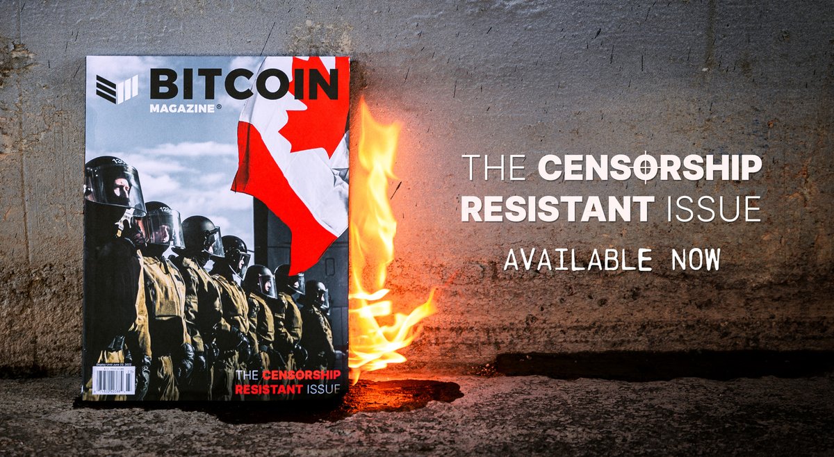 BitcoinMagazine's tweet photo. @nayibbukele Free speech.
Free money.
Free you.

The Censorship Resistant Issue is here.

https://t.co/Th8ehyBMdn https://t.co/GDoLt5Qb16