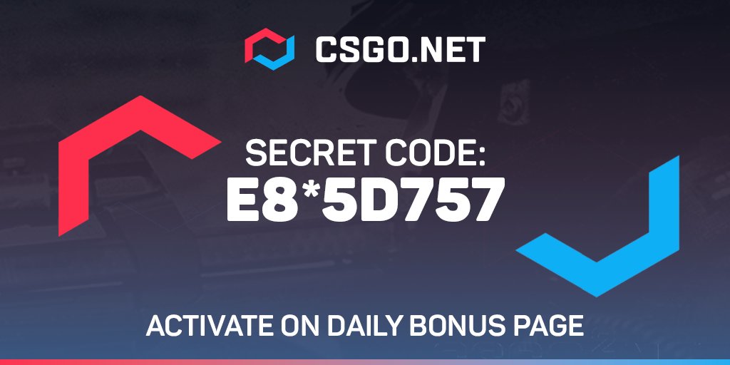 CSGOnet_case's tweet photo. Hello 😎 New secret code is here!
Activate it on Daily Bonus page: https://t.co/vp8pIhMVmG 🤩
P.S. Instead of "*" there is a symbol from 0 to 9 (!)
#mycsgo #csgonet #gamer #csgoclip #csgoedit #csgot #csgofun #g2esports #cs #csgovideo https://t.co/CzozlsMdlT