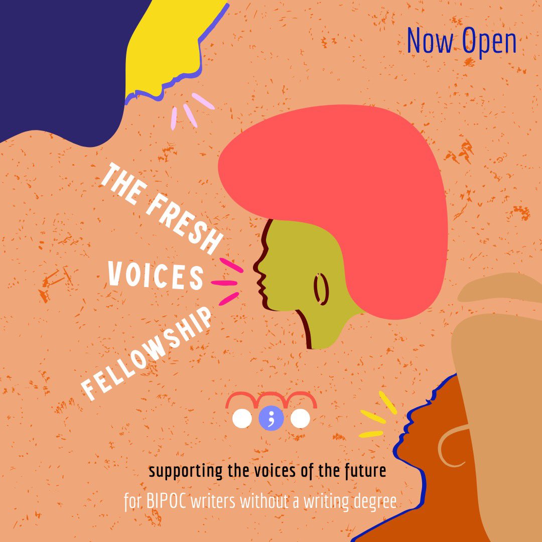 epiphanylit's tweet photo. Announcing our 2022 Fresh Voices Fellowship, a year-long fellowship supporting an emerging Black, Indigenous, Latinx, Asian, or other writer of color who does not have an MFA and is not currently enrolled in a creative writing program.

Applications close August 1st! https://t.co/LfLIO4gze9
