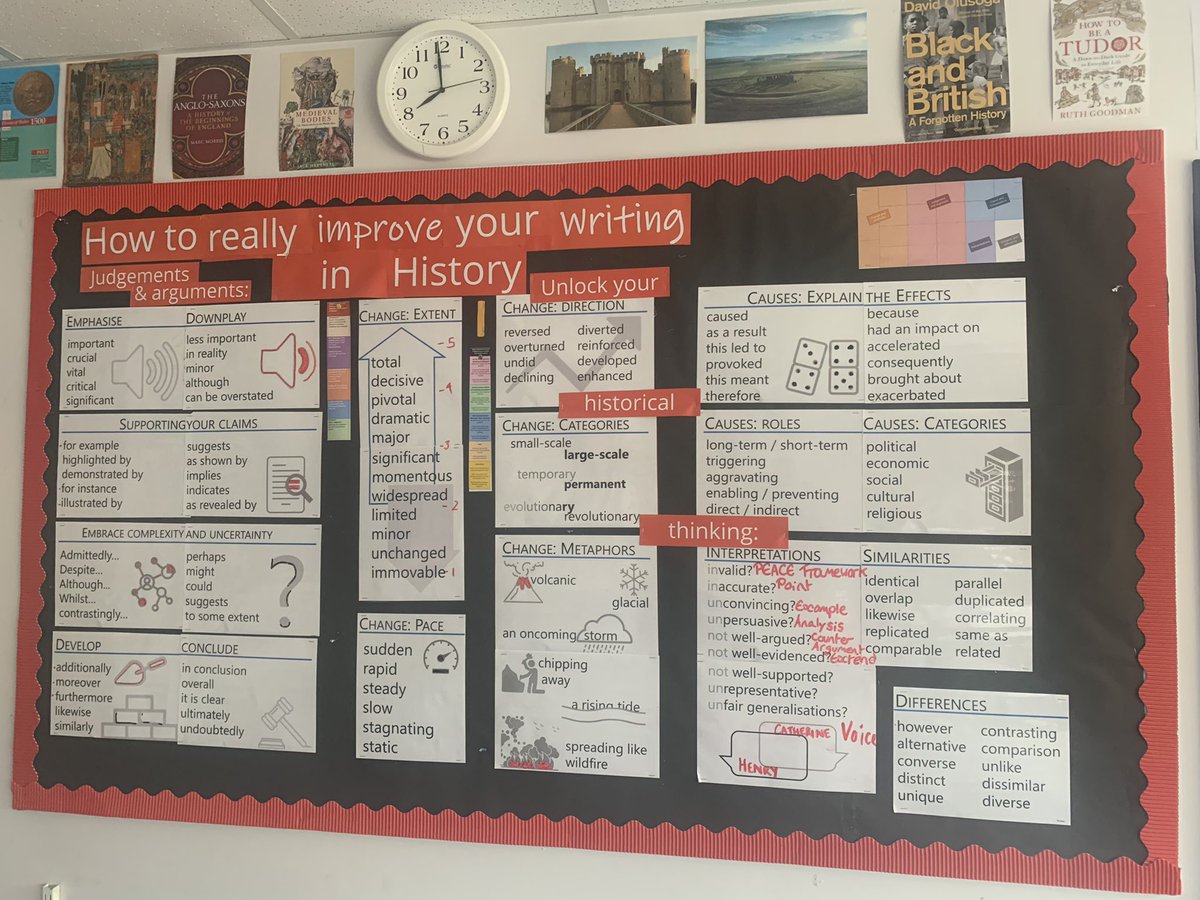 AndrewSweet4's tweet photo. Latest version of How to improve your writing in history with such a great focus on second order concepts and recognition for applying these words in our marking. Thank you to @HughJRichards #historyteacher https://t.co/E0N8ypU6yj