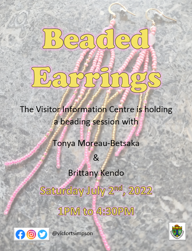 Come join us for a beading session on making earrings! Ideally we are making the earrings that are displayed in the background 😁