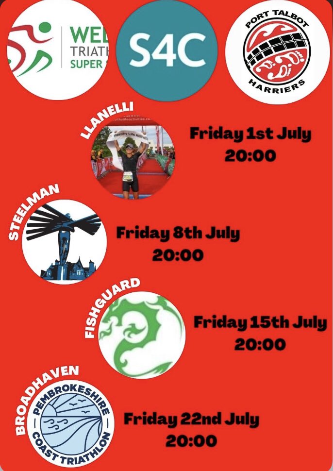 Llanelli Sprint Triathlon <a href="/S4C/">S4C 🏴󠁧󠁢󠁷󠁬󠁳󠁿</a> tonight - edrych ymlaen i hwn heno.@WelshTriathlon