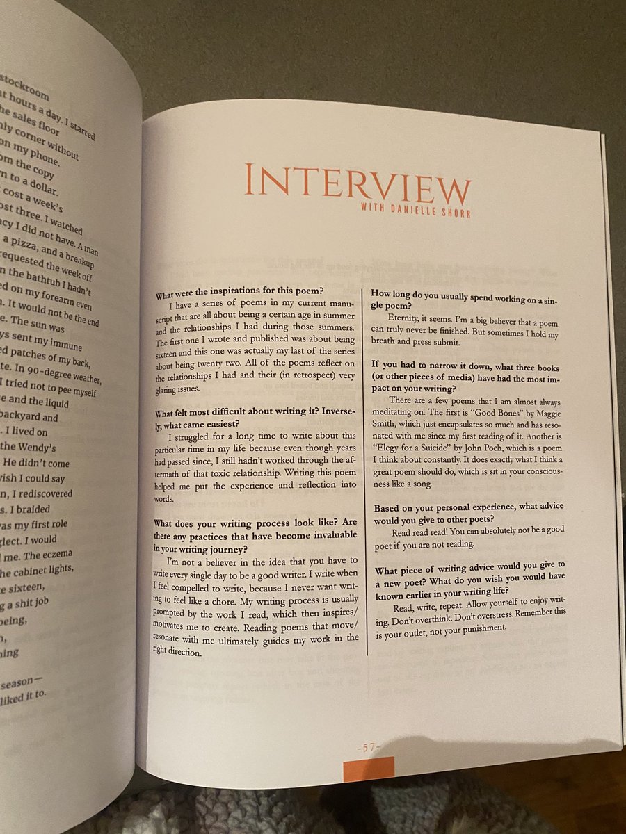 DanielleShorr's tweet photo. Hi I have a poem (and an interview!) in this beautiful issue of @driftwoodpress https://t.co/pOQ61UsZoT https://t.co/IdcMybMZZE