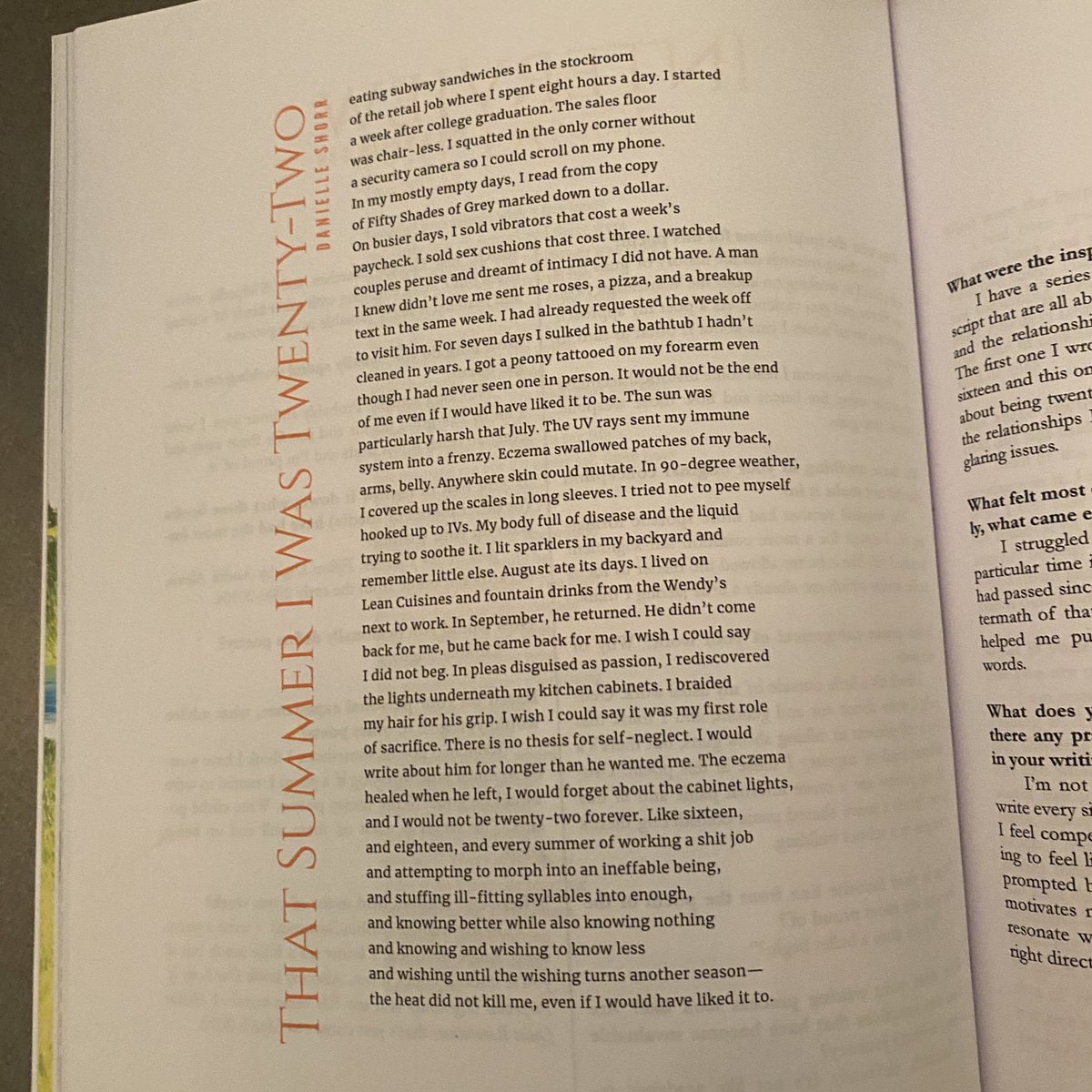 DanielleShorr's tweet photo. Hi I have a poem (and an interview!) in this beautiful issue of @driftwoodpress https://t.co/pOQ61UsZoT https://t.co/IdcMybMZZE