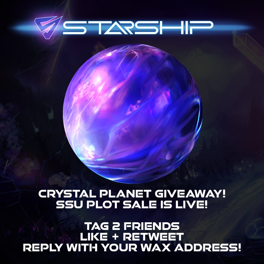 DeployStarShip's tweet photo. Let's celebrate the weekend with a crystal planet giveaway from Asle!

✓ Follow @DeployStarShip, @AsleNersten, and @DepStarShipCEO 
✓ Like + RT
✓ Tag 2 friends
✓ Comment your WAM address

Make sure to check out the StarShip Universe Bronze Plot Sale: https://t.co/3IZD9T33kY https://t.co/pvCdcSqNto