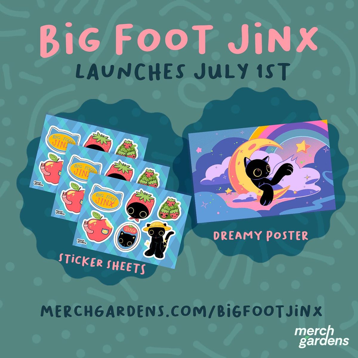 NEW OFFICIAL JINX MERCH IS AVAILABLE FOR PREORDER UNTIL JULY 22ND!! merchgardens.com/bigfootjinx