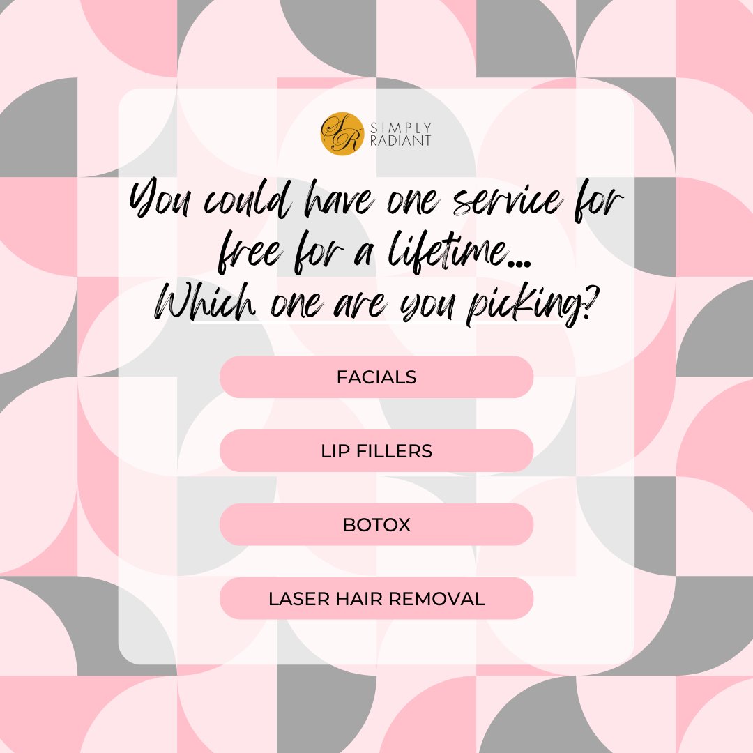 radiant_simply's tweet photo. You could have one service for free for a lifetime... Which one are you picking? 🙊 Comment below! 

#SimplyRadiant #SimplyRadiantLasVegas #LasVegasMedSpa #Skincare #Selfcare #Facials #Botox #LipFillers https://t.co/KONBWPIAiG
