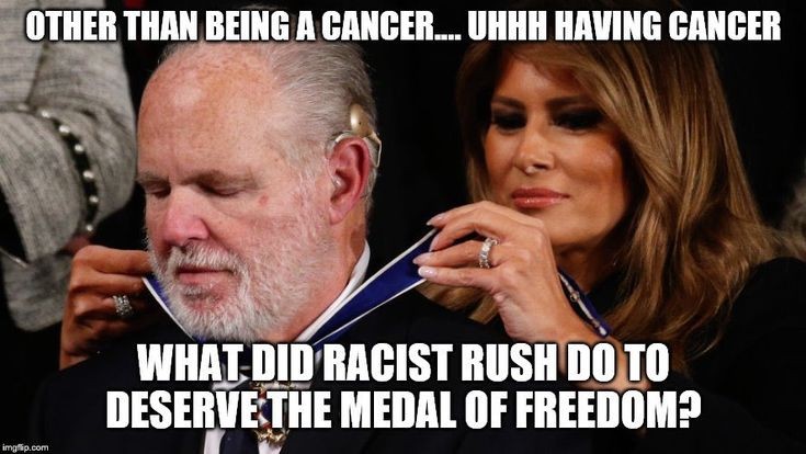 Rush Limbaugh got the medal of  freedom  for what?