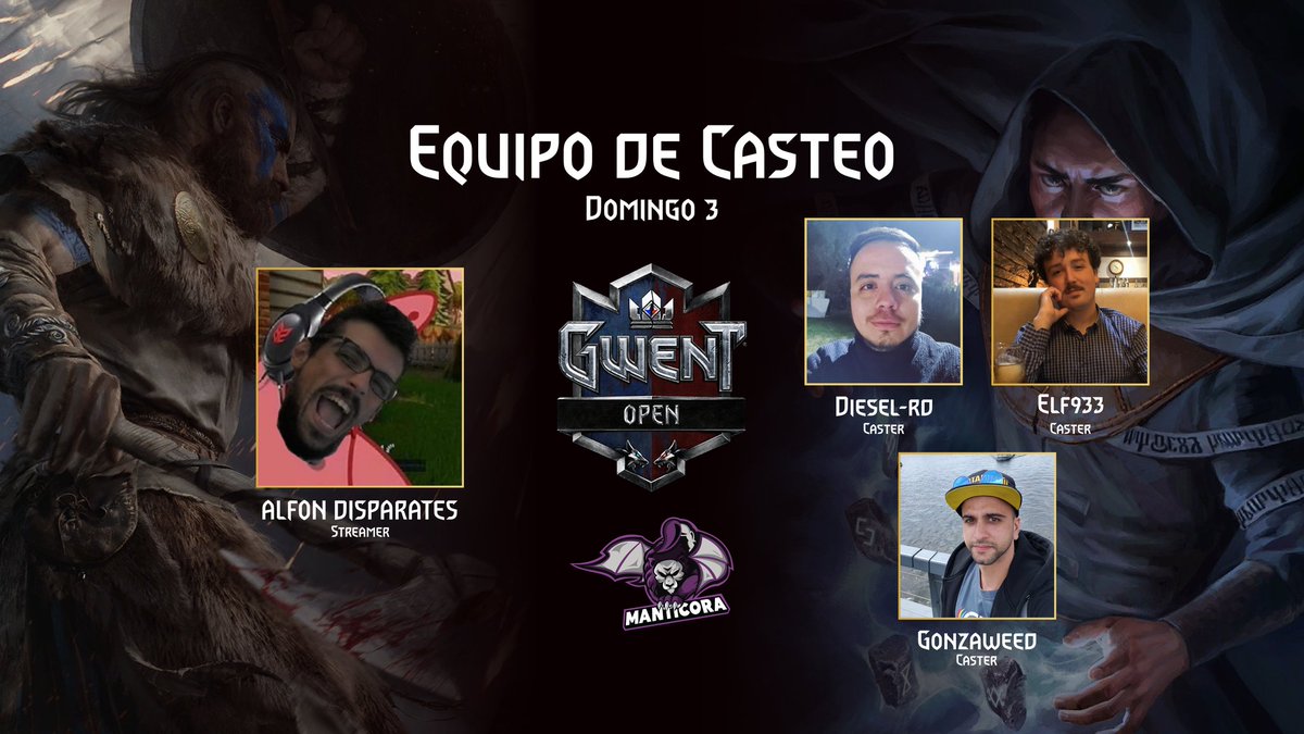 Recordad que este fin de semana a las 16:00 CEST tenemos el Casteo del <a href="/Gwent_ES/">Gwent ES</a> OPEN en los canales de <a href="/alfonDisparates/">alfonDisparates</a> y Gonzaweed. ¡Venid a disfrutar de nuestro análisis de las partidas!