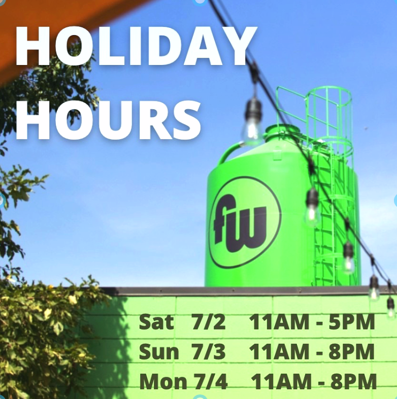 Please note our taproom hours for the long holiday weekend. We also have beer available to go in six packs, 750 bottles, crowlers and growlers. ⁠Instead of fireworks this Independence Day, why not celebrate with Funkwerks?⁠