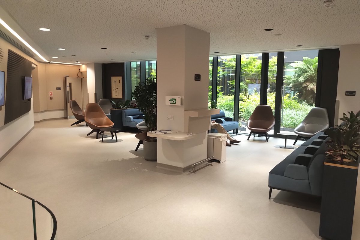 Is this amazing space a hotel lobby or GP surgery waiting area? Its Goodman's Field Medical Practice in Tower Hamlets, East London. They will be piloting @WrittenMedicine for the ethnically diverse population they serve @ATMedics @EMISGroup @MarieGNHS @NELHCP @BolaOwolabi8