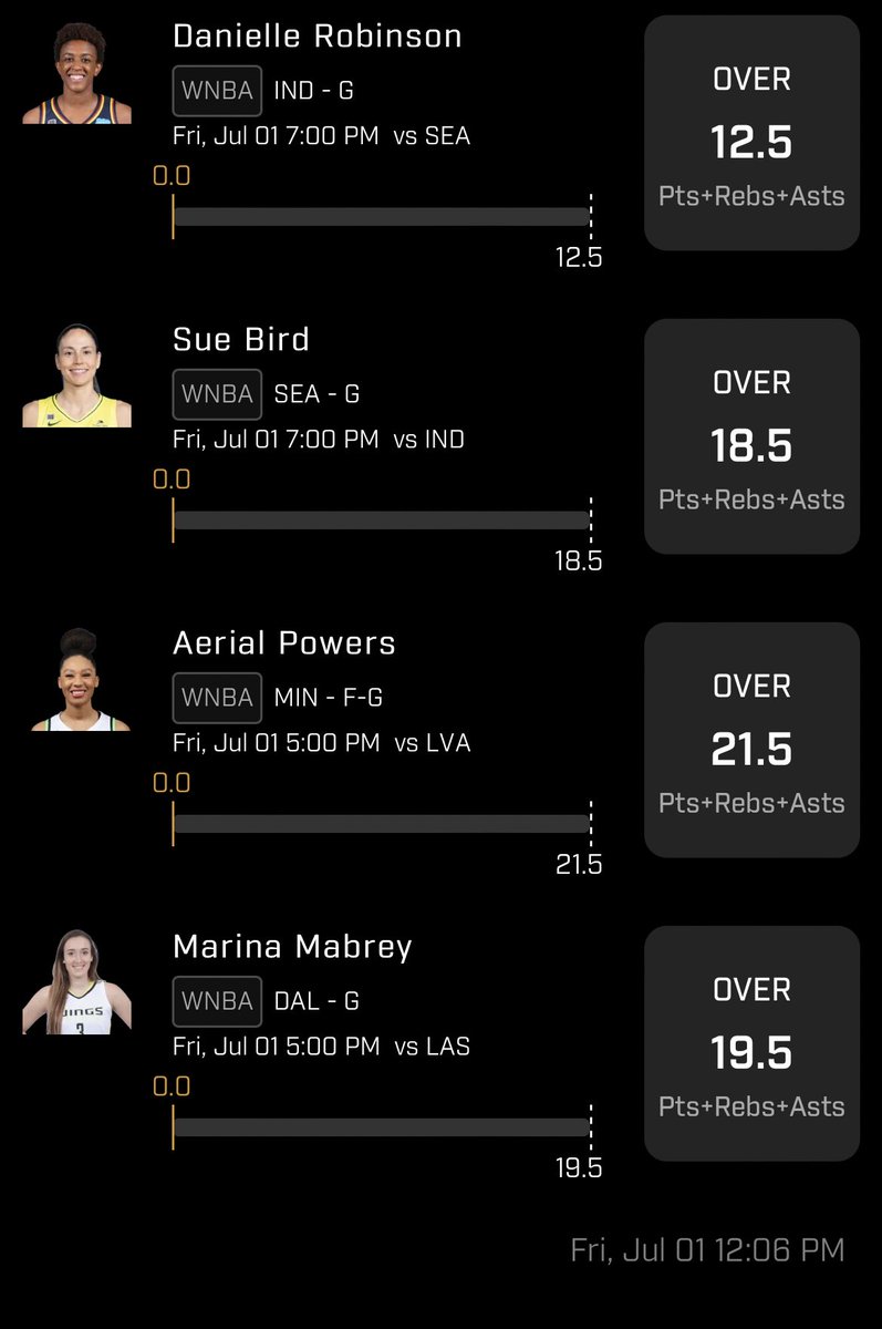 elibasket10's tweet photo. Only plays I’m playing with WNBA tonight! Had a horrible morning , so I just hope for a better night! #WNBA #WNBATwitter #GamblingTwitter #WNBASAGE #PrizePicksWNBA
#DexFreePicks https://t.co/B4JIqUE52K