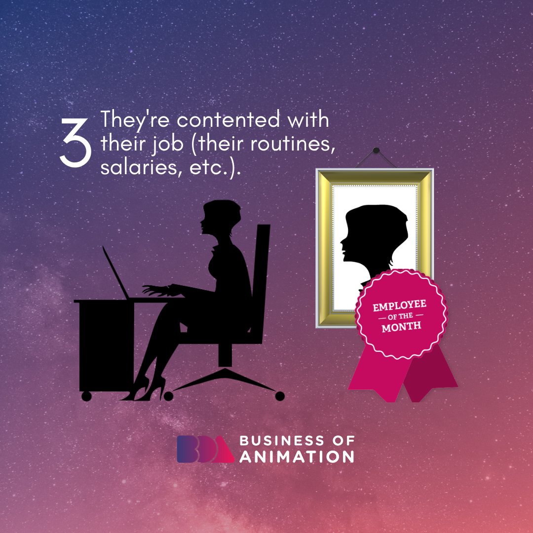 animationbiz's tweet image. 1. Most people don't know how to quit their jobs and take a different path.
2. Fear of trying something new and failing.
3. They're contented with their job (their routines, salaries, benefits, etc.).

 #animationstoryboard #animatorsofinstagram #artistsofinstagram