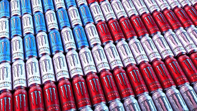 RT @MonsterEnergy: Happy Birthday to the Red, White and Blue 🇺🇸 #4thofJuly

#MonsterEnergy #MonsterUltra 
