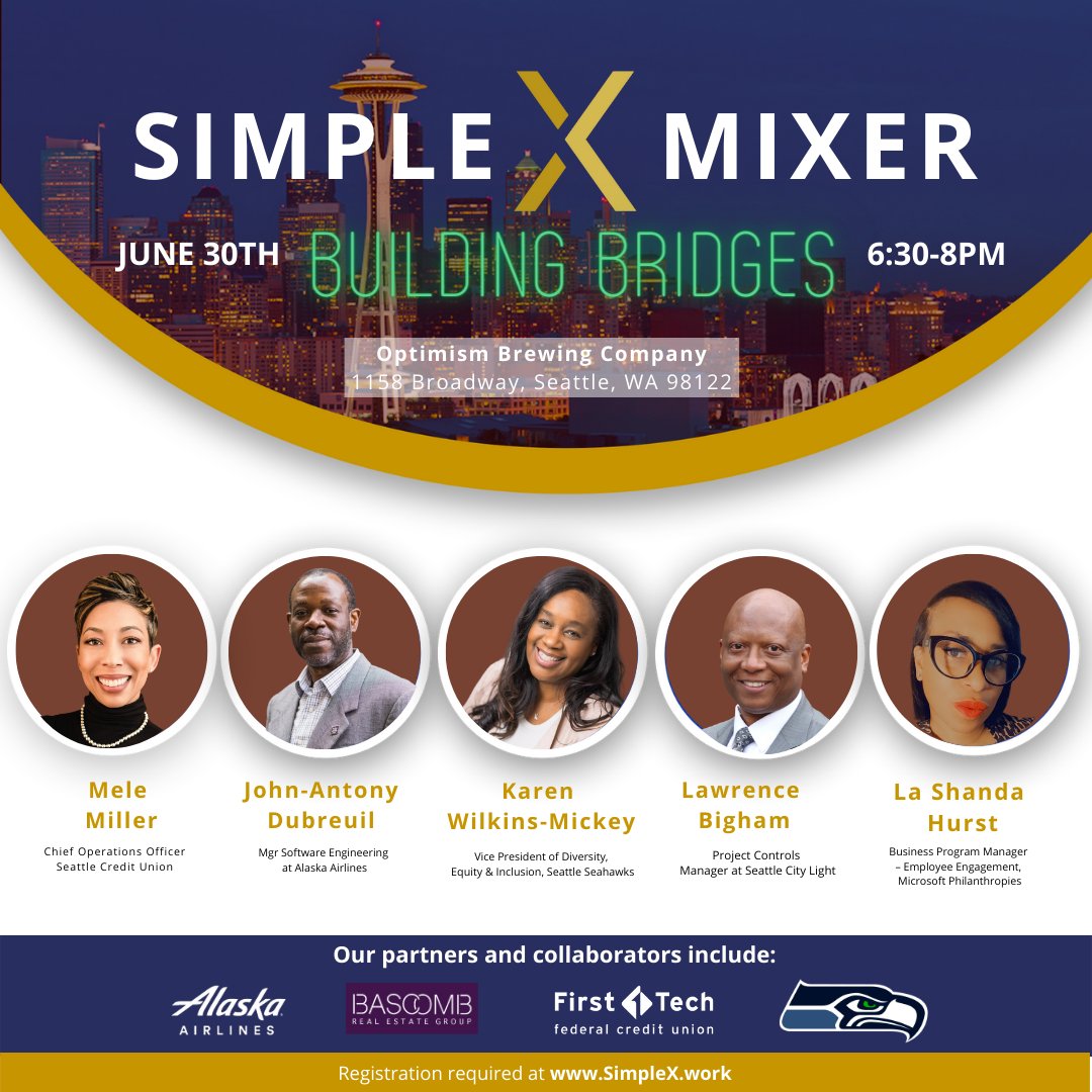 blackdotunion's tweet photo. @simplexstories  put on their ever Simple X Mixer in Seattle! “Building Bridges: A Pathway to Success, and Recognizing Authentic Safe Spaces.” It was an amazing star-studded event and we were honored to be part of it.  #tapin #letsbuild https://t.co/Qlep7ucVt6