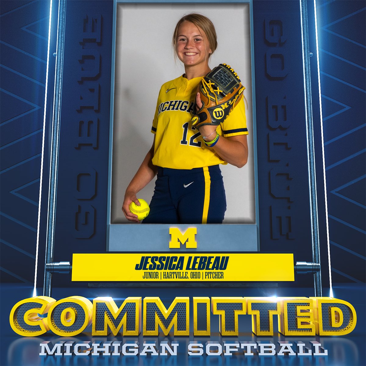 I’m blessed to announce my commitment to continue my academic and athletic careers at the University of Michigan. I can’t thank my support system enough and for all the people who’ve played a part. I’m so excited for this new journey! 
Go blue 〽️