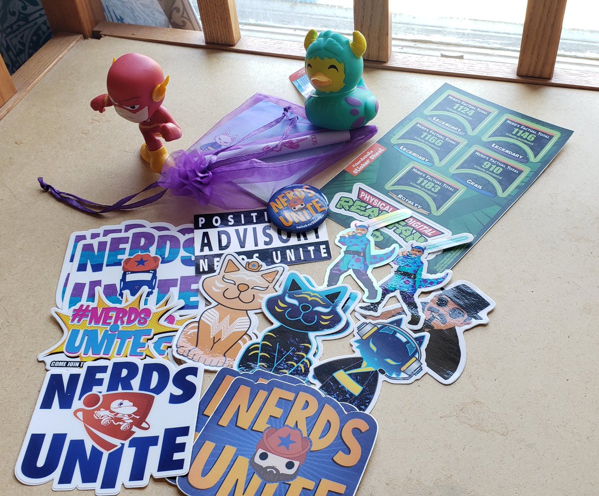 celestin's tweet photo. Mail call!! Check out the mystery mini box game and sticker prize packs I got from the amazing @CSSully 😍  Make sure to check out his twitch streams - full of fun and positivity!
#nerdsunite #positivity #win https://t.co/1Mv7Xk17g3