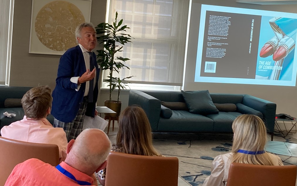 Highlight of our week was an evening with <a href="/GuruBayley/">Stephen Bayley</a>, debating if electric will take the soul out of auto design. Another successful networking social for members who signed up at mica.org.uk/join-us/  --  who not join us?