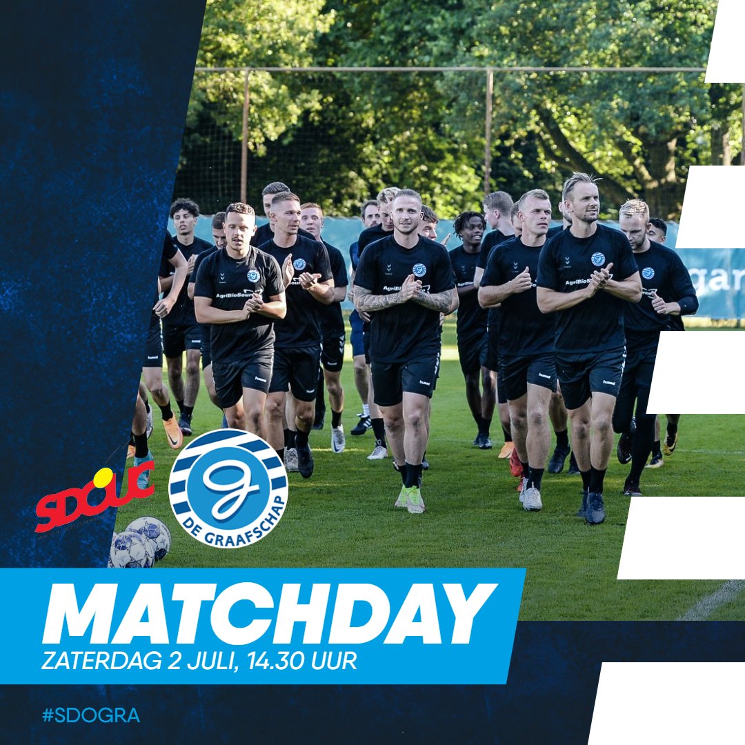 𝑴𝑨𝑻𝑪𝑯𝑫𝑨𝒀! 💙🤍

Vandaag spelen de Superboeren de eerste oefenwedstrijd in voorbereiding op het seizoen 2022-2023 😁

We beginnen de oefencampagne met een duel bij <a href="/vvSDOUC/">vv SDOUC</a> ⚽️

⚽ SDOUC - De Graafschap 
🏟 Sportpark de IJsselweide
⏱ 14.30 uur
🌤️ 24 °C

#sdoGRA 🔵⚪