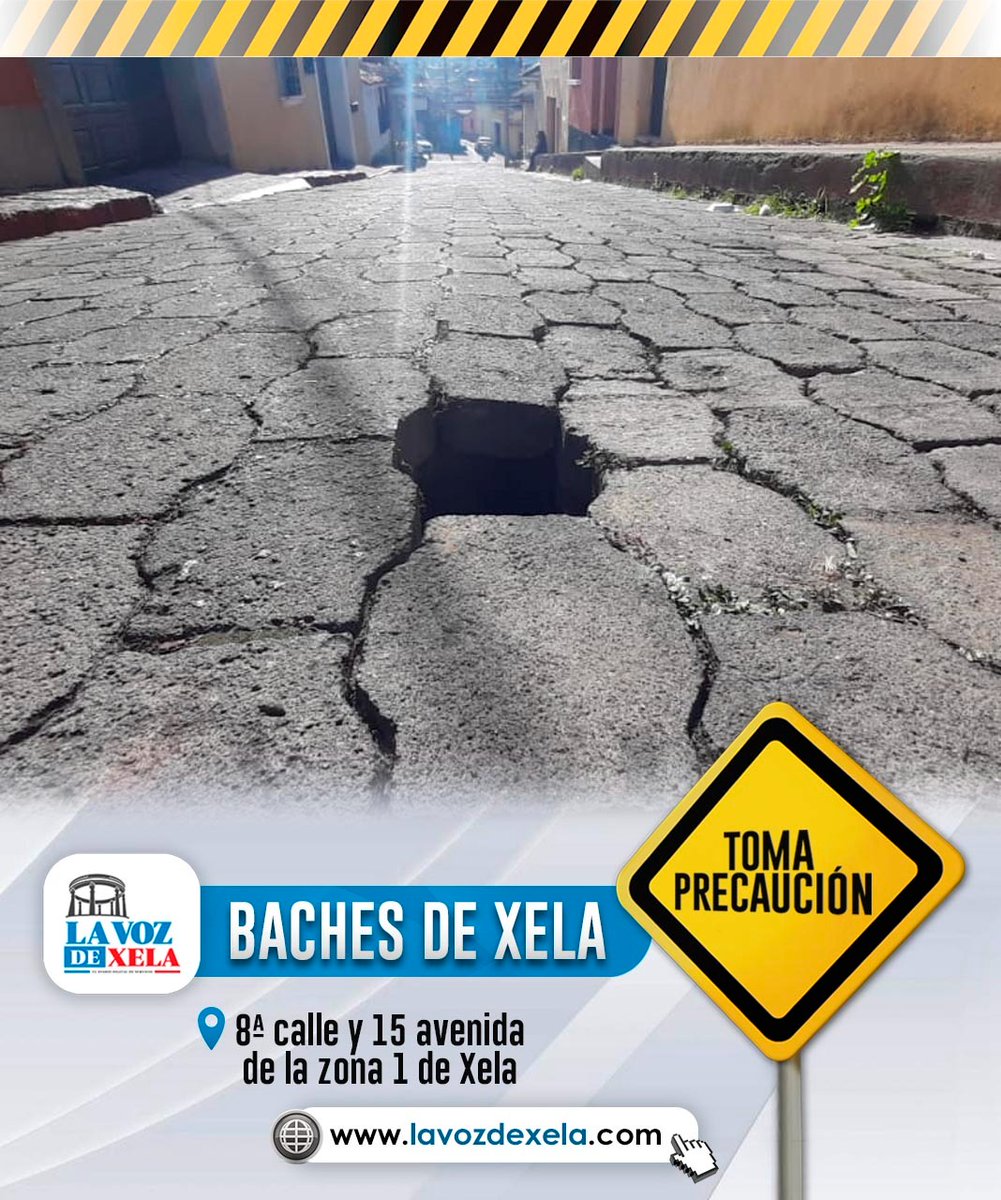 lavozdexela's tweet photo. ORIENTACIÓN AL CONDUCTOR 36/40 | Toma tus precauciones en esta dirección, porque cuando llueve no se logra ver el bache. Conoce 40 baches de la ciudad. #cuidatuvehiculo #CuidaTuVida #Precaucion https://t.co/3PNmBbnnZB