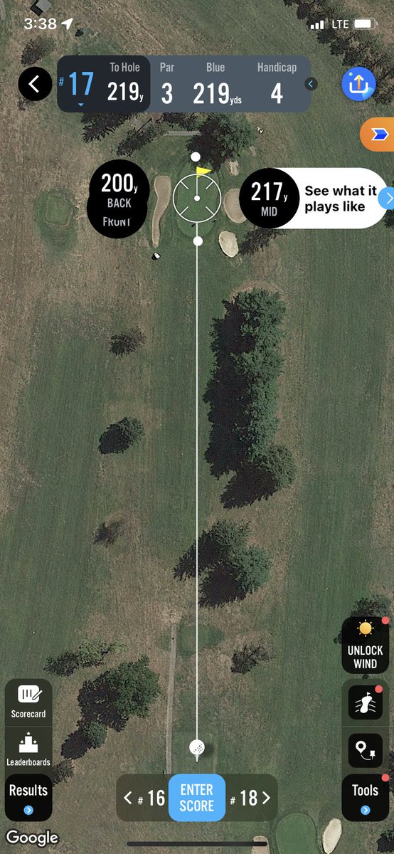 HemlockThe's tweet photo. Hole 17 is a long Par 3. No details just figure it out #THC22 https://t.co/rnP6xHgSrw