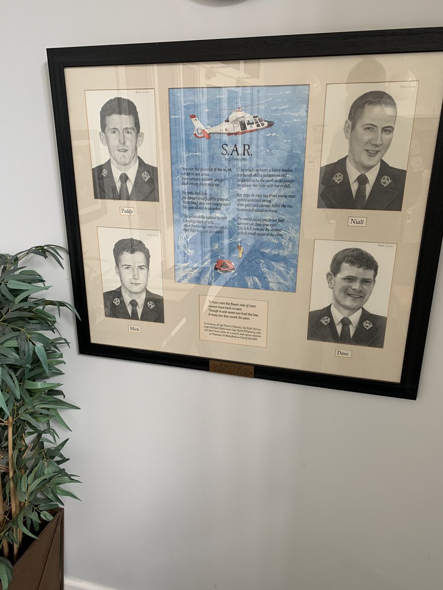 Irish Air Corps (@irishaircorps) on Twitter photo Today, Lt Col Niall Buckley, OC <a href="/No3OpsWing/">No 3 Operations Wing</a> laid a wreath at the Rescue 111 monument in Tramore, Co. Waterford in memory of:
Capt. Dave OāFlaherty
Capt. Mick Baker
Sgt. Paddy Mooney
Cpl. Niall Byrne
On this night in 1999, we lost our friends and colleagues
#GoMairidĆsBeo Today, Lt Col Niall Buckley, OC <a href="/No3OpsWing/">No 3 Operations Wing</a> laid a wreath at the Rescue 111 monument in Tramore, Co. Waterford in memory of:
Capt. Dave OāFlaherty
Capt. Mick Baker
Sgt. Paddy Mooney
Cpl. Niall Byrne
On this night in 1999, we lost our friends and colleagues
#GoMairidĆsBeo