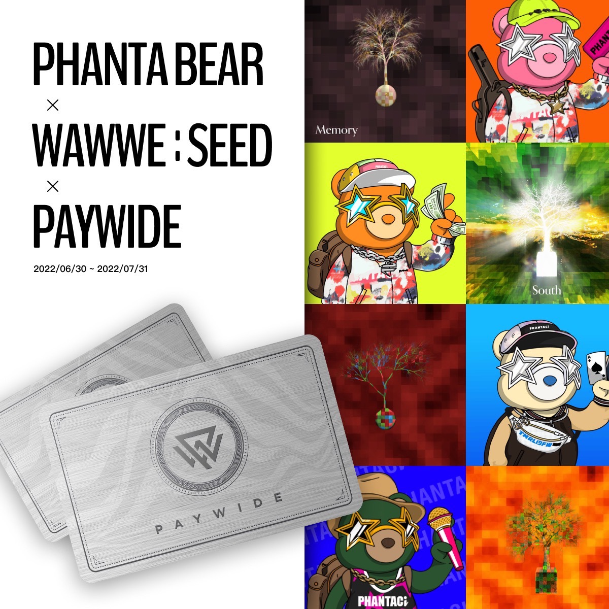PayWide_Card's tweet photo. 1) 🌟🌟 Web3 Insane Collision: PayWide x Phanta Bear x WAWWE:Seed 🍽
We are so thrilled and honored to announce that PayWide’s Business Program is engaged in the event “Phanta Bear X RAW” curated by EchoX. https://t.co/bBmn95V8in