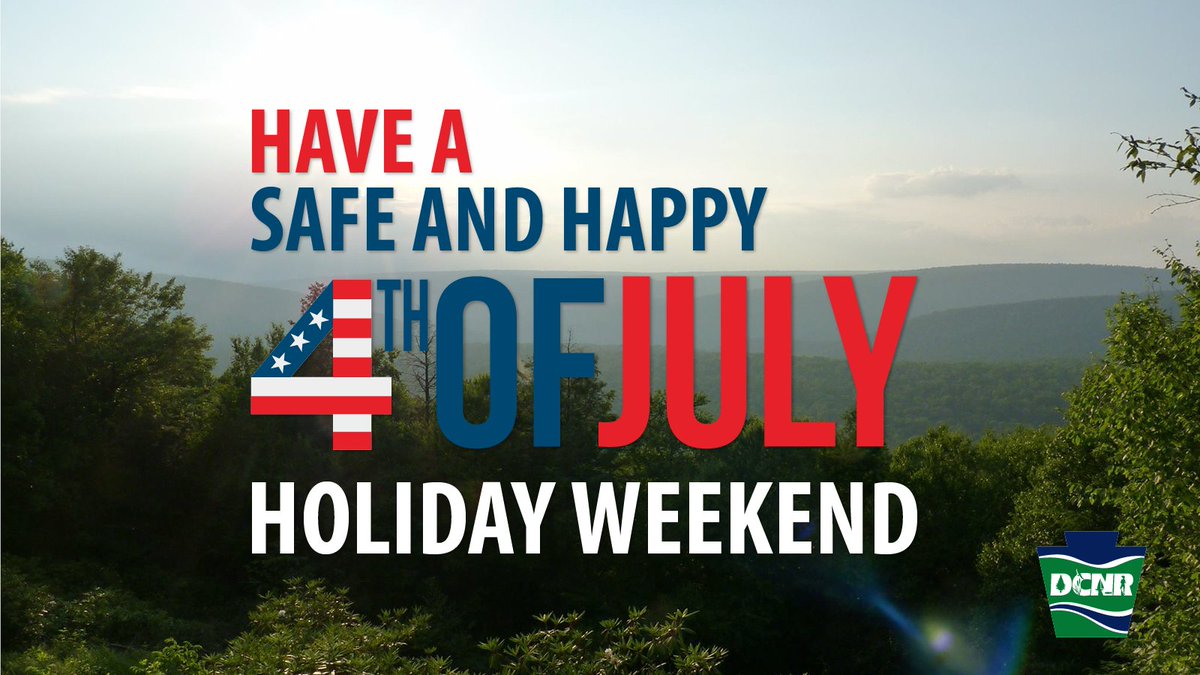 DCNRnews's tweet photo. #PAStateparks and #PAStateForests are expected to be busy this weekend. Please stay safe and have a happy #4thofJulyWeekend! 🇺🇸🎆🎇 https://t.co/mB6aQaDckq