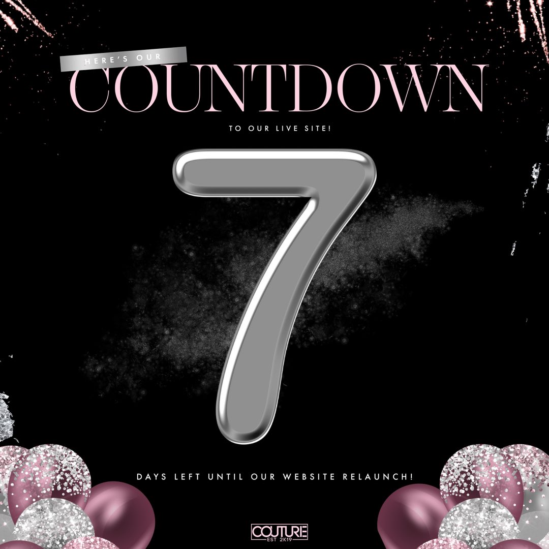 _Couture2k19's tweet photo. The Countdown has started✨
official relaunch is 7days away,         
Subscribers will be able to enter the site
Thursday @4pm. 
The entire site will be open for
everyone Sunday July 8️⃣th! #rebranding #blackowned #subcribe #mailinglist #retweet #share 
Ig :__Couture__._  #follow https://t.co/ZvZqmSXPhP