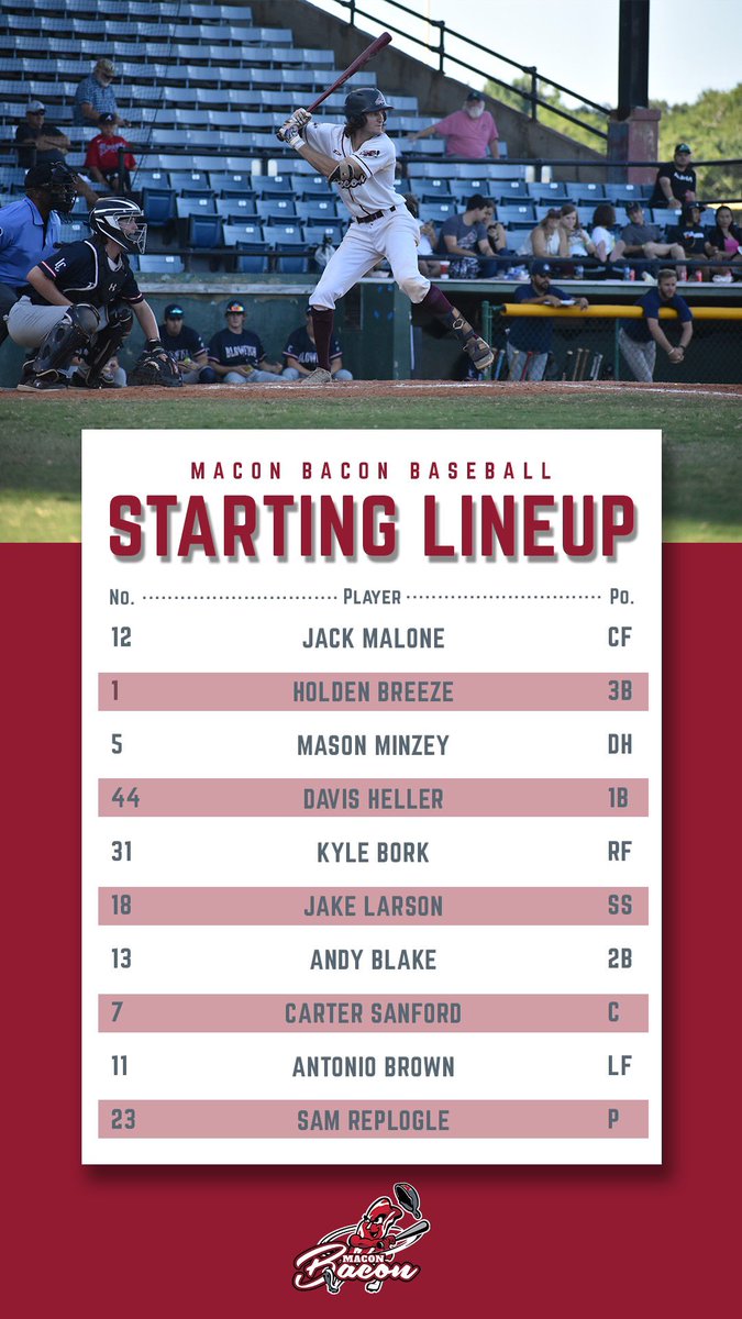 Here’s how your Bacon will line up against the ‘Nanners #StartTheSizzle🥓