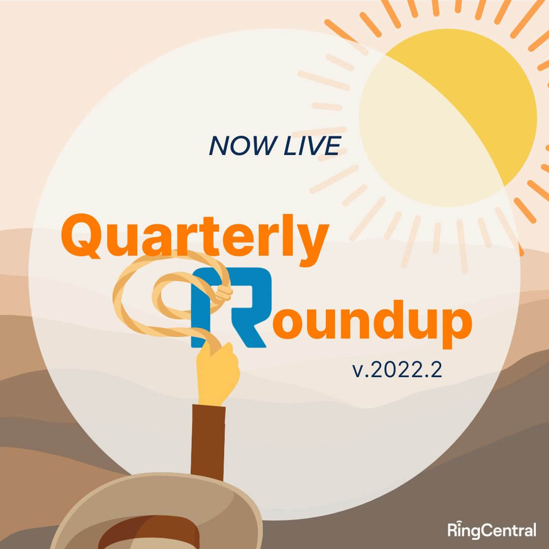Check out all the the highlights of the last three months in our Community Quarterly Roundup. 
Between new features, highlights, and the implemented ideas for the quarter, grab a sarsaparilla and saddle on up to the article, we'll see you there partner! 
ringcentr.al/3AoianV