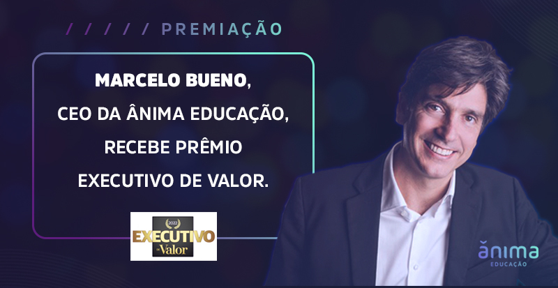 Na 22ª edição do #PrêmioExecutivoDeValor, realizado pelo @valoreconomico, Marcelo Bueno, nosso CEO, fiel ao propósito de transformar o mundo pela educação, conquistou reconhecimento na categoria educação, figurando entre os melhores gestores de 2021. 💜glo.bo/3bJdw9D