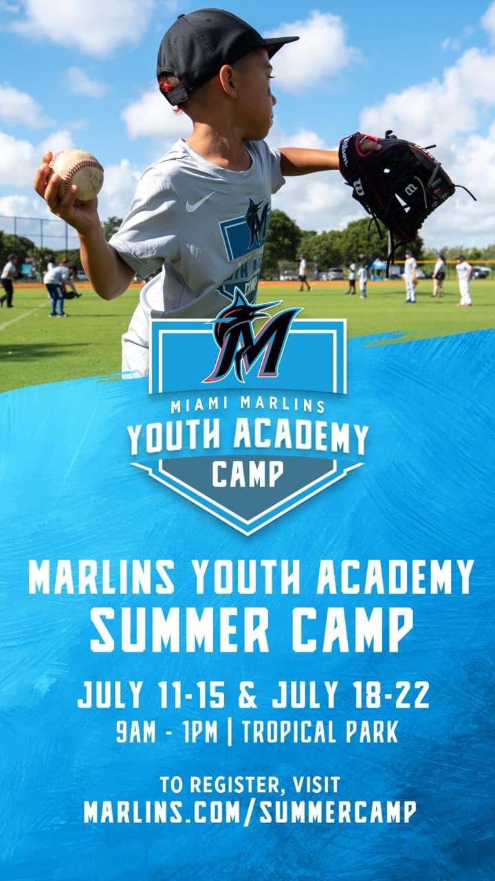 MiamiDade Parks on Twitter "⚾️ Marlins Youth Academy Summer Camp is
