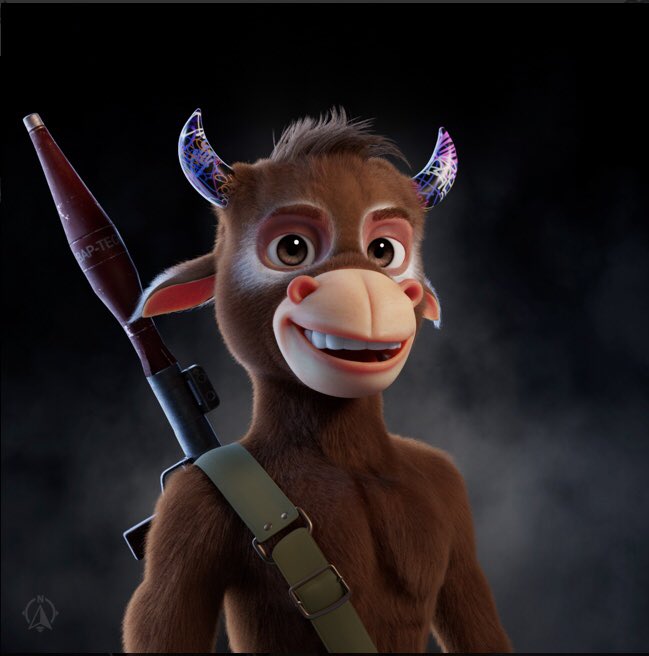 CryptoZebra3's tweet photo. Just minted this little fella, look at how happy he is, all ready to get some! @BullsApesProj #BAPNation #BAPStampede #BAP #bapteens #TeenBull https://t.co/922URLEJvb