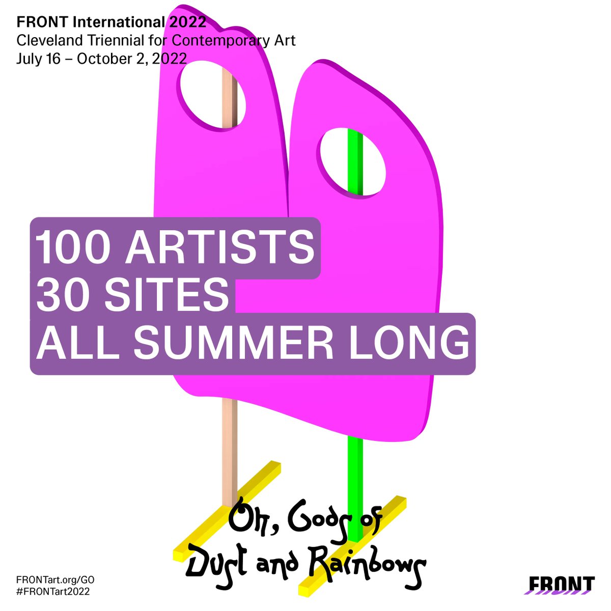 Read more about the FRONT PNC Exhibition Hub and the exhibitions at Transformer Station here: frontart.org/venues/transfo…

🌈 100 Artists, 30 Sites, All Summer Long
🌈 FRONT International 2022: "Oh, Gods of Dust and Rainbows"

#FRONTART2022