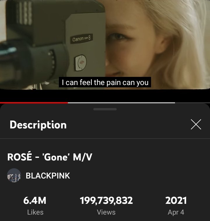 We're almost there, keep on streaming! 
youtu.be/K9_VFxzCuQ0

STREAM GONE BY ROSÉ
#GoneMVRoadTo200M #로제