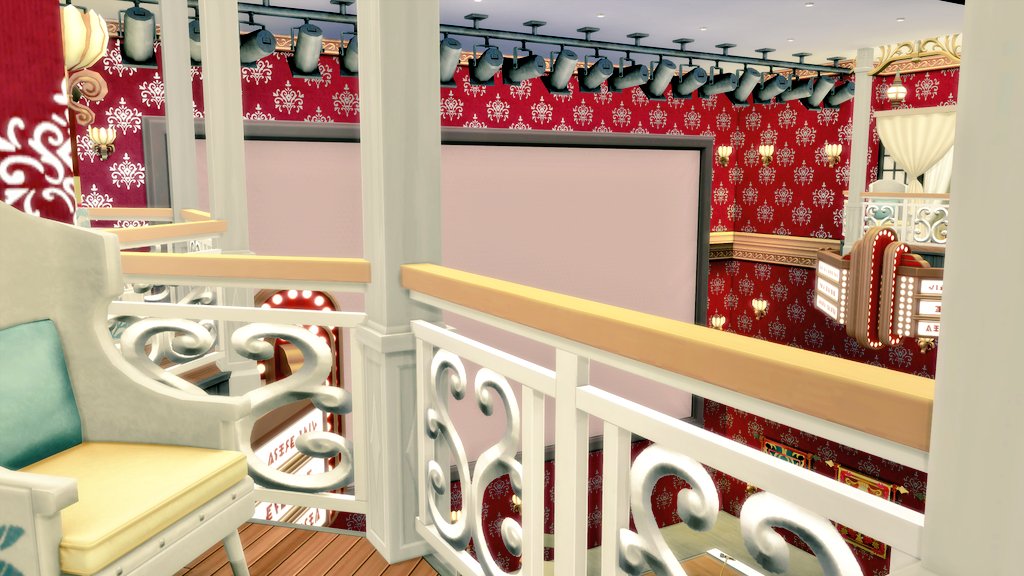 SimmerChase's tweet photo. A view from one of the Presidential Balconies in the 1920s inspired 4-floor basement theater in the Maximalist Modern Mansion. Only the best in this place. Β§2.8M and counting.
#ShowUsYourBuilds #ts4 #thesims4builds #Sims4 #thesims #decortothemaxkit #thesims4 https://t.co/jkpbDqhztw
