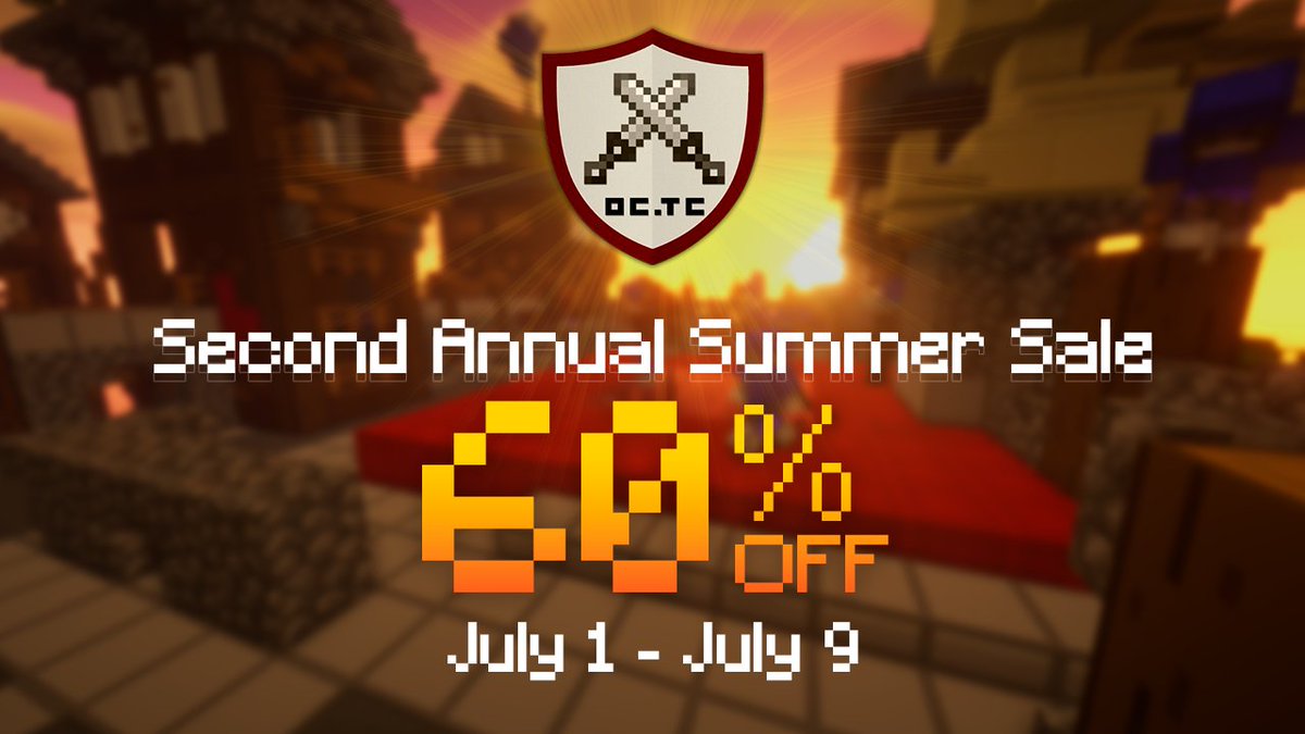 OvercastPGM's tweet image. ⛱️We&apos;re having our 2nd Annual Summer Sale! From now until July 9th, all premium ranks will be 60% off including Sponsor which now has beta access to persistent player /stats.🌞

🔁Retweet + Like this tweet to be entered in a Sponsor giveaway. 3 winners will be chosen on July 8th!