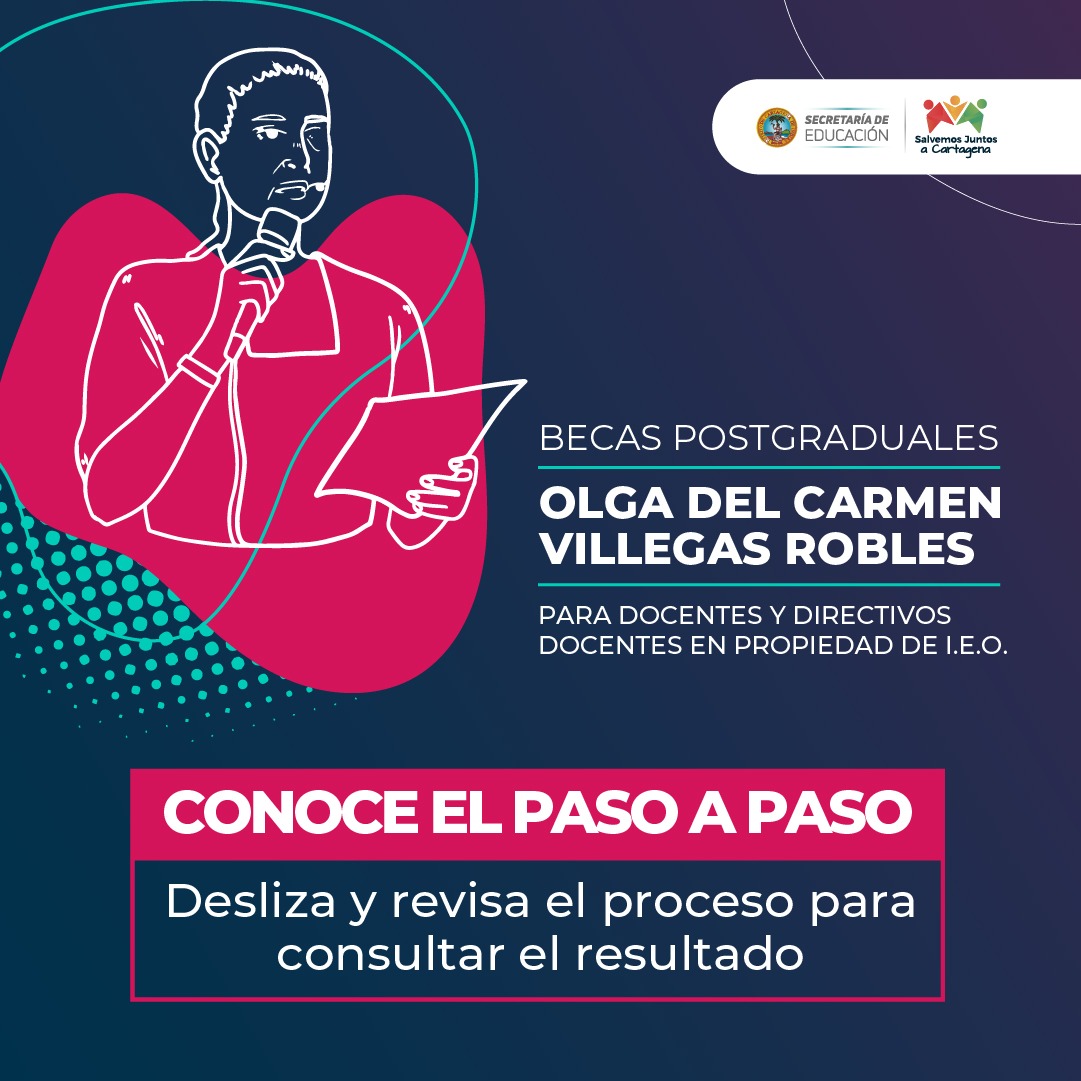 seceducacionctg's tweet image. Conoce el resultado de tu proceso de selección para estudiar a cero costo maestrías y doctorados con las Becas Olga del Carmen Villegas. Estas ayudas fueron diseñadas por @AlcaldiaCTG para los maestros y maestras en propiedad del Distrito.
#FormandoConAmor